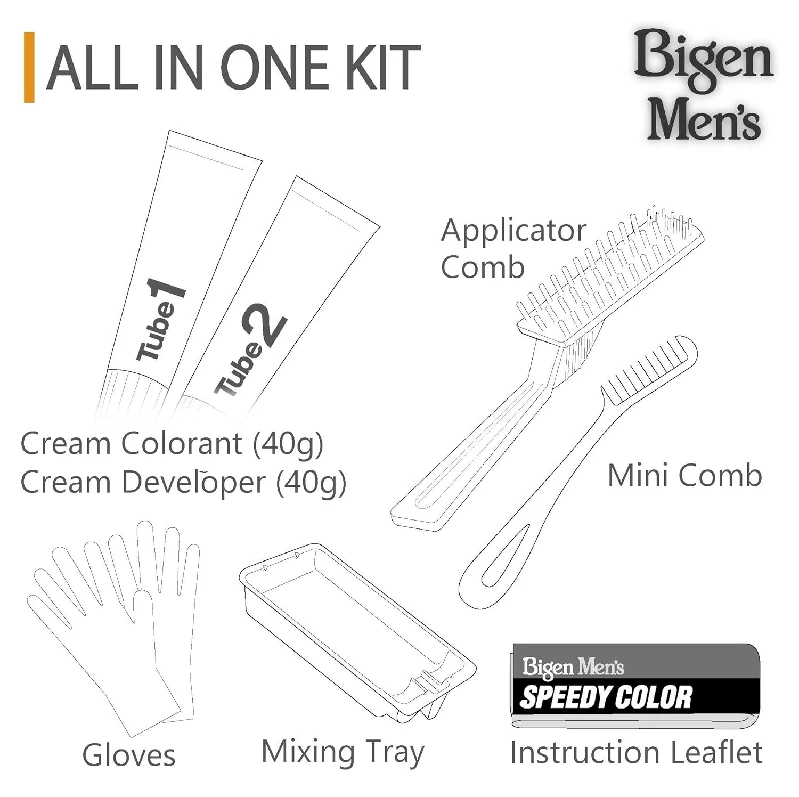 Bigen Men's Speedy Brown Black Hair Color, 80 g-5.webp